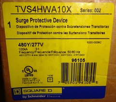 Square D TVS4HWA10X Surge Protector Device 480Y/277VAC 3 Phase NEW