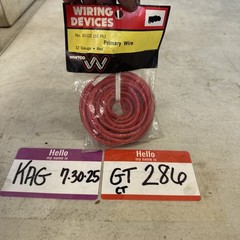 12 Gauge Copper Primary Wire 12 Ft Red Whitco No 61122