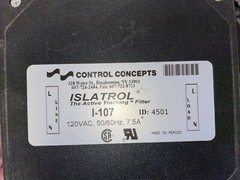 Control Concepts Islatrol I-107 Active Tracking Filter, 120VAC, 7.5A