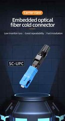 100Pcs Splicer Fiber Optic Connector For SC-APC SC-UPC FTTH Embedded Leather