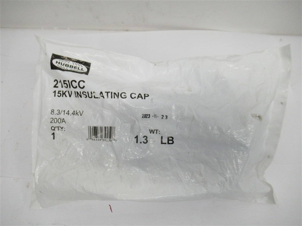 Hubbell 215ICC , Load Break Insulating Cap W/Conductive Cuff , 200 Amp , 15 kV