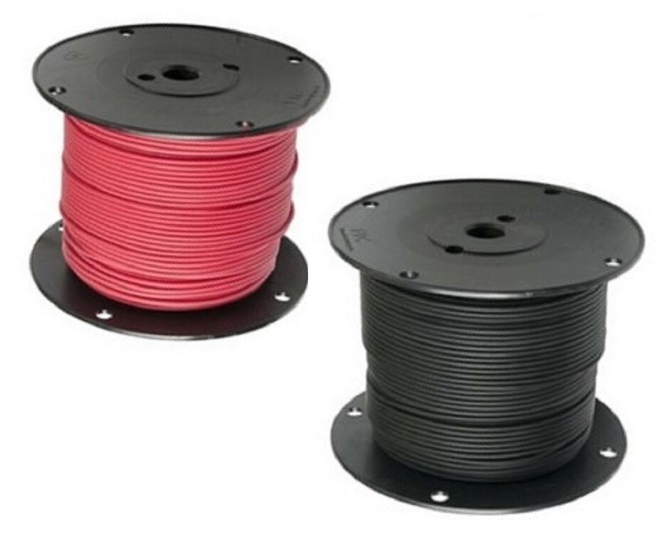 14 GA GXL Standard Wall Automotive 12V Electrical Wire Red Black Waytek