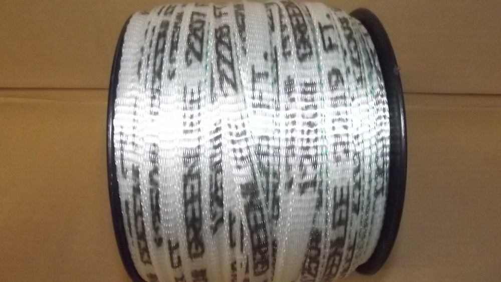 1/2″ x 750′ 1250# tensile polyester pull tape, mule tape, webbing