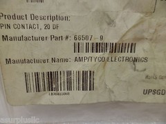 AMP 66507-9 CONTACT PIN 20 DF GOLD CRIMP 24-28 AWG LOT OF 100 PCS. NOS