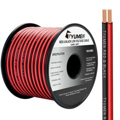 100FT 12/2 Gauge 2pin 2 Color Red Black Cable Hookup Electrical Wire LED Stri…