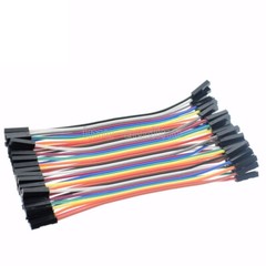 40PCS Female To Female Dupont Wire Cable Jumpers 10CM 2.54MM 1P-1P For Arduino