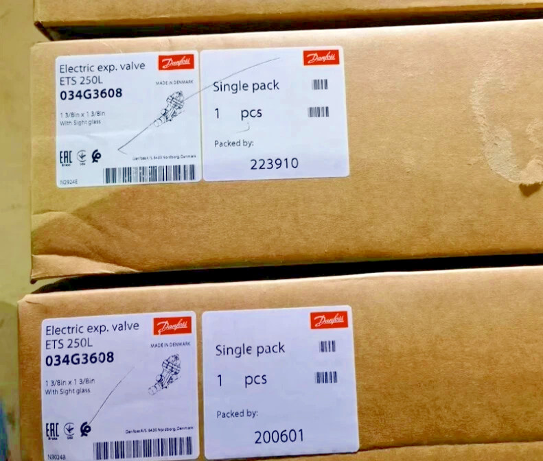 1PC- Danfoss 034G3608 Electric expansion valve, ETS 250L 3/8 in- NEW