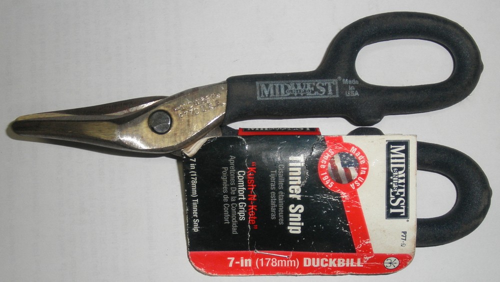7″ Duckbill Snip Forged USA Cuts Circles Curves Straight Midwest Tinner Snips…