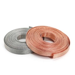 Flat Pure Copper/Tin plated Braid Cable Copper Braid Wire Ground Lead 1.5-120mm²