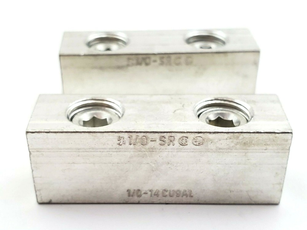 Lot of 2 Morris 90614 Dual Rated Aluminum Splices Reducers #1/0-#14 AWG 600 Volt