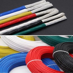 Any lengths 0.15mm²~10mm² PTFE Cable Silver Plated Copper Stranded Wire 28/30AWG