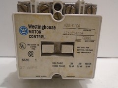 WESTINGHOUSE A201K1CA MODEL J CONTACTOR 27A SIZE 1 CONTACTOR NON-REVERSING 120V