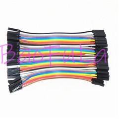 40PCS Dupont Wire Jumper Cables 10cm Female To Female 1P-1P For Arduino