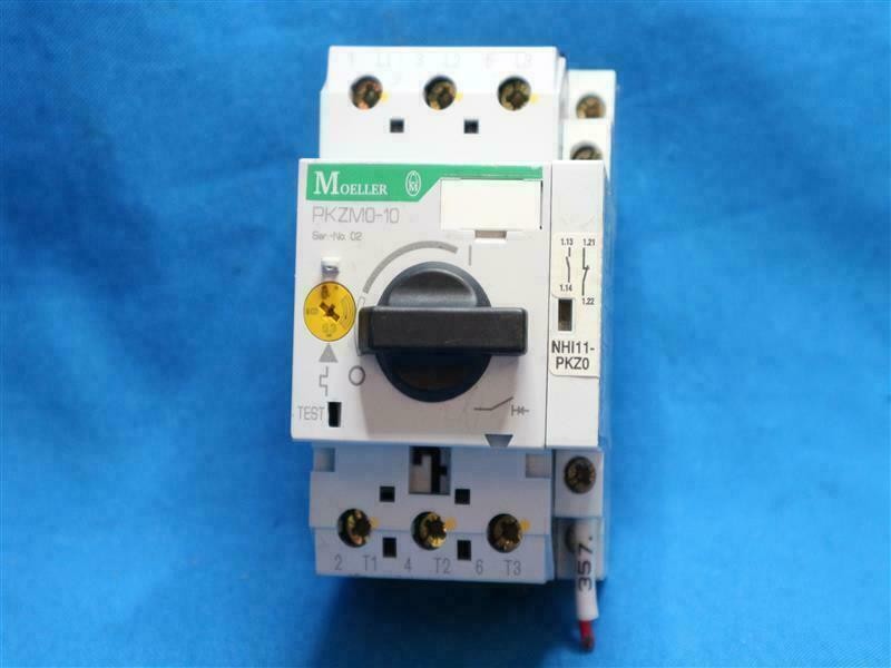 Moeller PKZM0-10 PKZM010 Motor Circuit Protector Breaker w/ NHI11-PKZ0