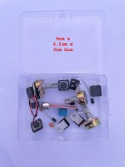 Arduino Parts kit with Potentiometers, Transistors, Capacitors, and Microphone