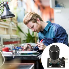5Pcs Durable Rotary Encoder Modules with Rotary Knob for Machine Control Black