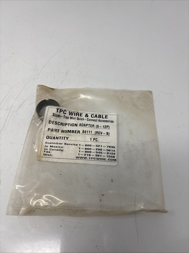 NEW TPC WIRE & CABLE 84111 (REV-B) ADAPTER (9-12P)
