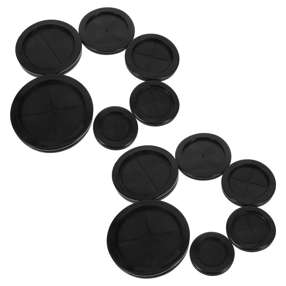 12Pcs Reusable Rubber Wire Grommets Cable Hole Cover for Desk Wall Wiring