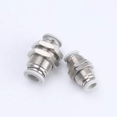 Pneumatic Bulkhead push-fit hose tube inline air-line airline connector Fitting