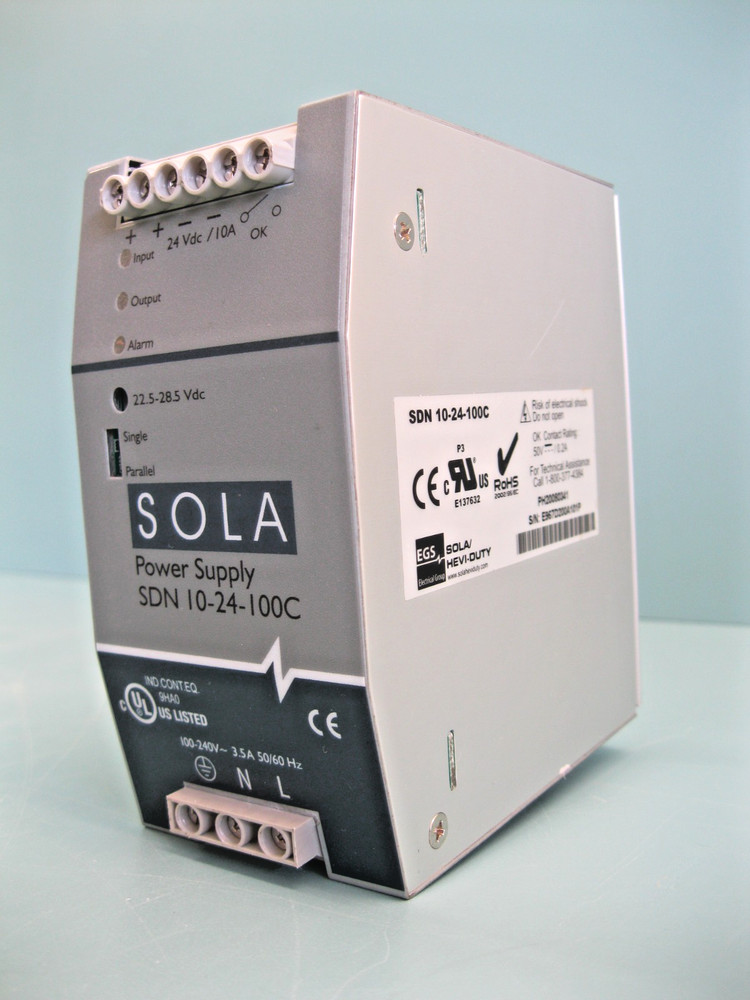 Sola Hevi-Duty SDN 10-24-100C Power Supply for DIN Rail 22.5-28.5 VDC G17