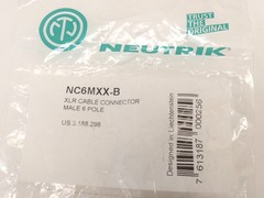 *Lot of 2* Neutrik NC6MXX-B Male Cable XLR Connector 6P – NEW Surplus!