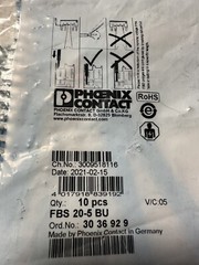Phoenix Contact FBS 20-5 BU 10 Pieces 3009518116 New Old Stock