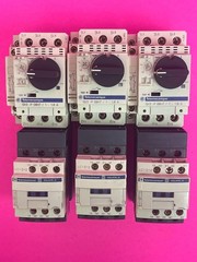 Telemecanique GV2-P06H7, GV2-P10H7 Motor Circuit Breaker w/ LC1D12 [Lot of 5]