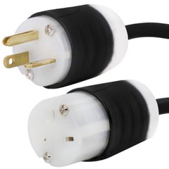 NEMA 6-20 Extension Power Cord – 15 ft, 20A/250V 12 AWG – Iron Box # IBX-6153