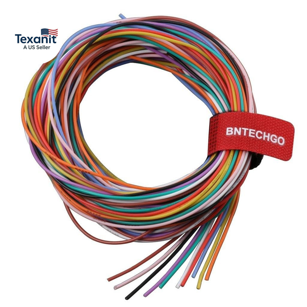 26 Gauge Silicone Wire Kit 10 Color Each 5 Ft Flexible 26 AWG Stranded Tinned Co