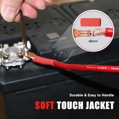 10 Gauge Wire, 25 Feet Red Power Ground Cable, Primary 10 Gauge,