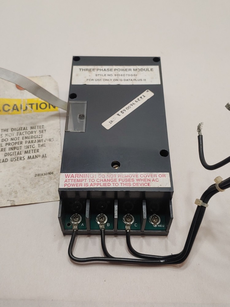 Three Phase Power Module 9966D75G01 FOR USE ONLY ON Q DATA PLUS II