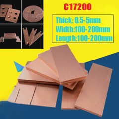 Beryllium Copper Sheet Plate Becu C17200 Alloy Metal Panel Thickness 0.5mm-5mm