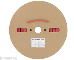 100 Ft 3/16″ ID (4.8mm) Red Polyolefin 2:1 Heat Shrink Halogen-Free RoHS cULus
