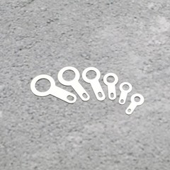 120PCS 6 in 1 Soldering Lugs Crimp Weld Ring Lug Terminal Brass Silver Plated…