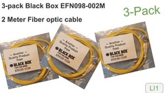 3-Pack Black Box EFN098-002M 2Meter Fiber Optic Cable