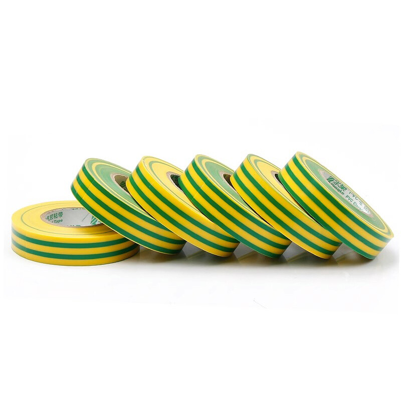 PVC Insulation Tape Adhesive Electrical Tape Flame Retardant 18m Yellow-Green