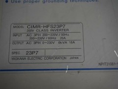 Yaskawa CIMR-HFS23P7 CIMRHFS23P7 646HS3 Varispeed Inverter