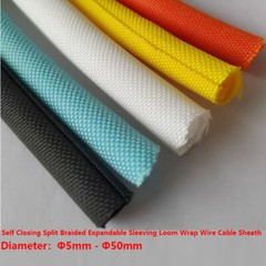 Φ5-60MM Open-Ended Split Braided Expandable Sleeving Loom Wrap Wire Cable Sheath