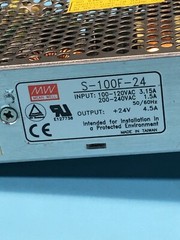 4 Mean Well S-100F-24 Power Supply, 100-240VAC 3.15A, 200-240VAC 1.5A, 124447