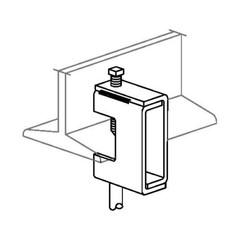 ATX PS-865-1/2-EG, 3-1/4″ x 15/16″ x 1/4″, Steel, Vertical, Beam Clamp, 1pc