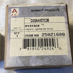 Burndy CUSA442TC38 HYSTACK Copper 3/8” 2 Holes #25021608 New In Box USA