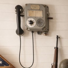 WWII United States Instrument Co Sound Powered Phone Station A542 Navy Military