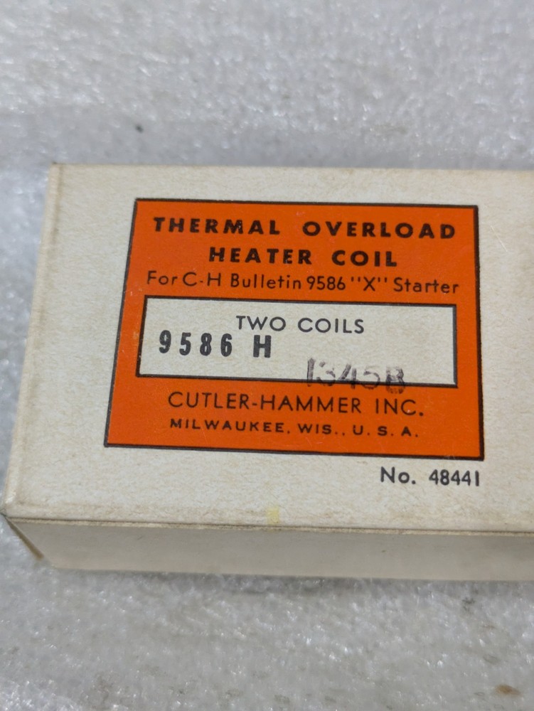 Cutler-Hammer Eaton 9586H1345B Thermal Overload Heater Element Coil Lot of 2