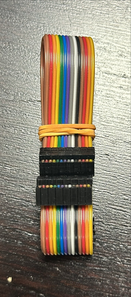 Multi-color Ribbon Cable 14-pin Female Connectors 1 Foot Long