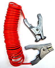 Coiled Ground Wire (2) Hand Clps ALS-10A-1-20 Ft.