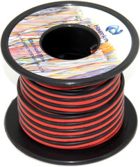 16 Awg Silicone Electrical Wire 2 Conductor Parallel Wire Line 60Ft [Black 30Ft