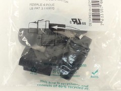 Neutrik NC4FRX-B Right Angle XLR Cable Connector, Female 4P – NEW Surplus!