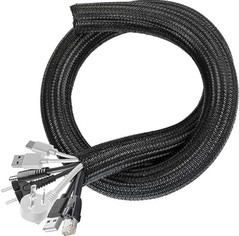 Split Braided Cable Sleeve 1/2” x 60′ Nylon Cord Management Protector