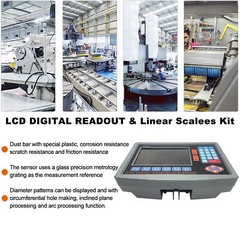 2 Axis LCD Digital Readout for Milling Lathe Machine with Precision Linear Scale