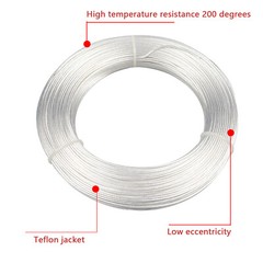 7-30AWG PTFE Silver-Plated Copper Stranded Electrical Wire Cable DIY Audio Wire